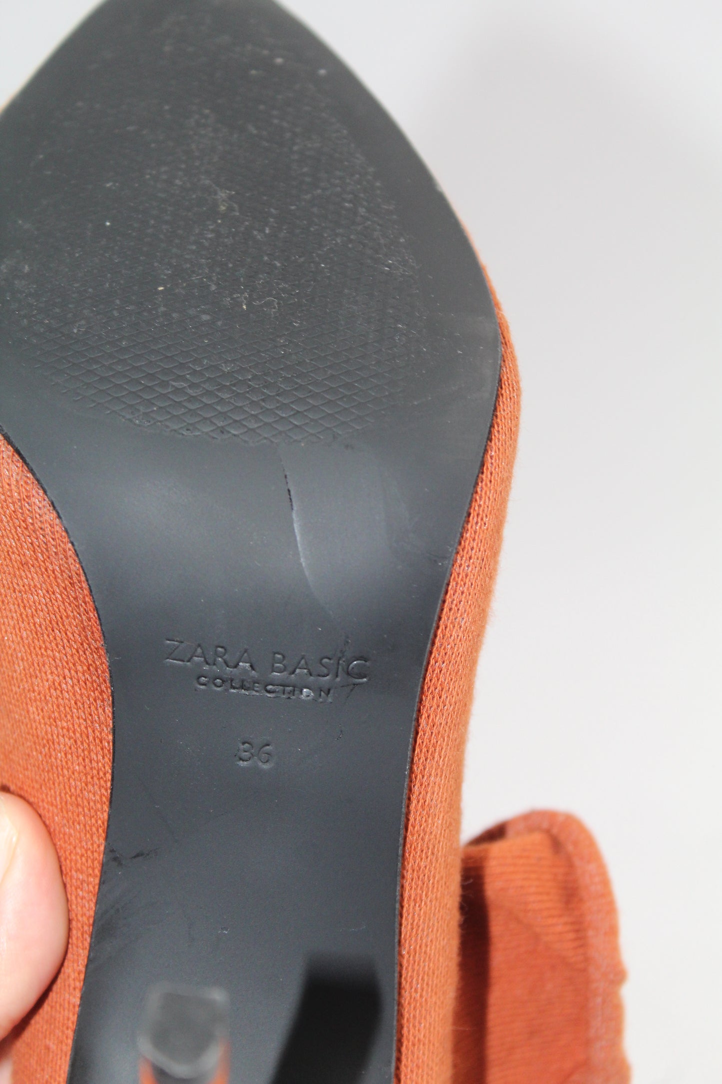 Zara Brown Basic Sock Booties Size 36