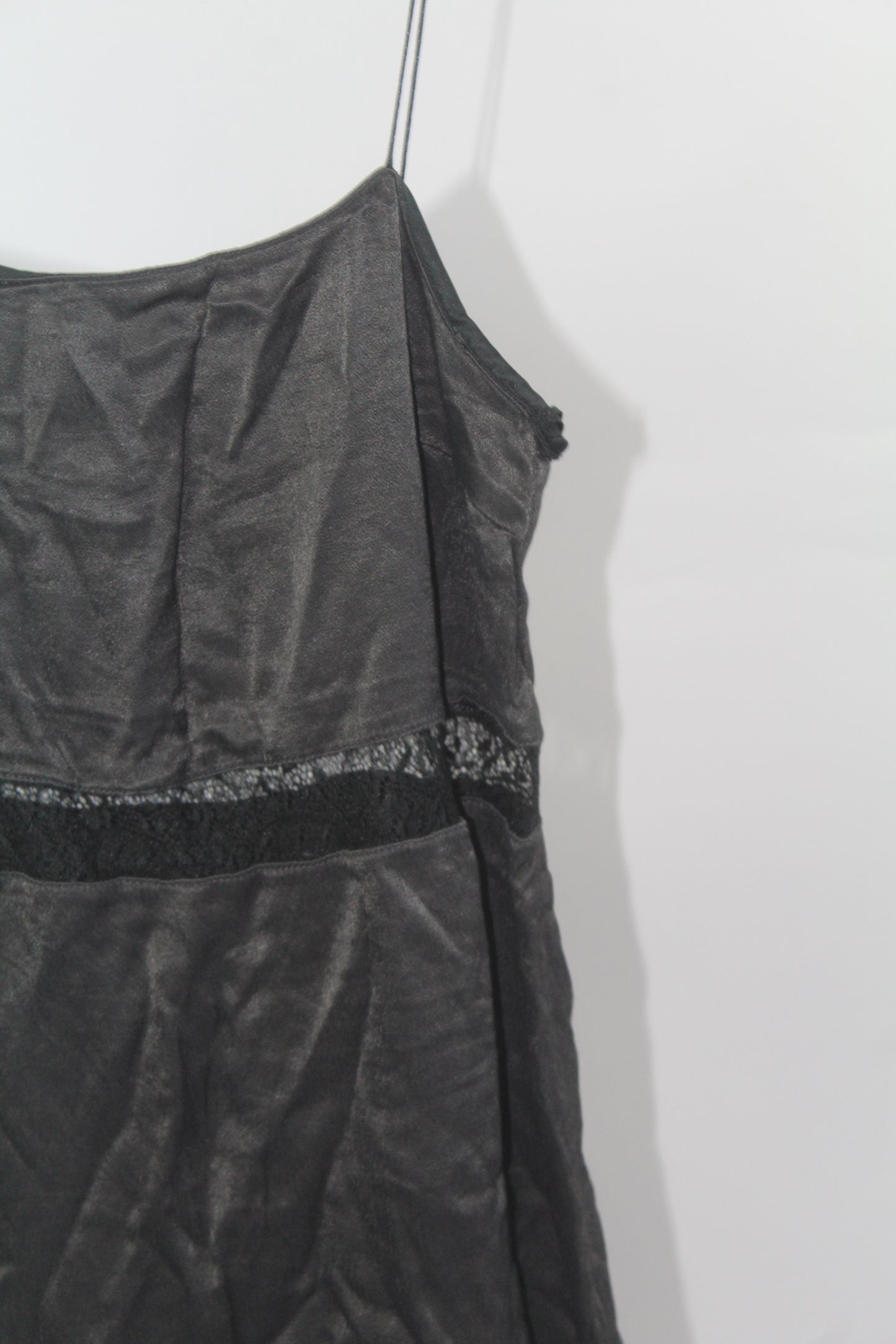 Zara Trafaluc Collection Black Satin Mini Dress Size XS