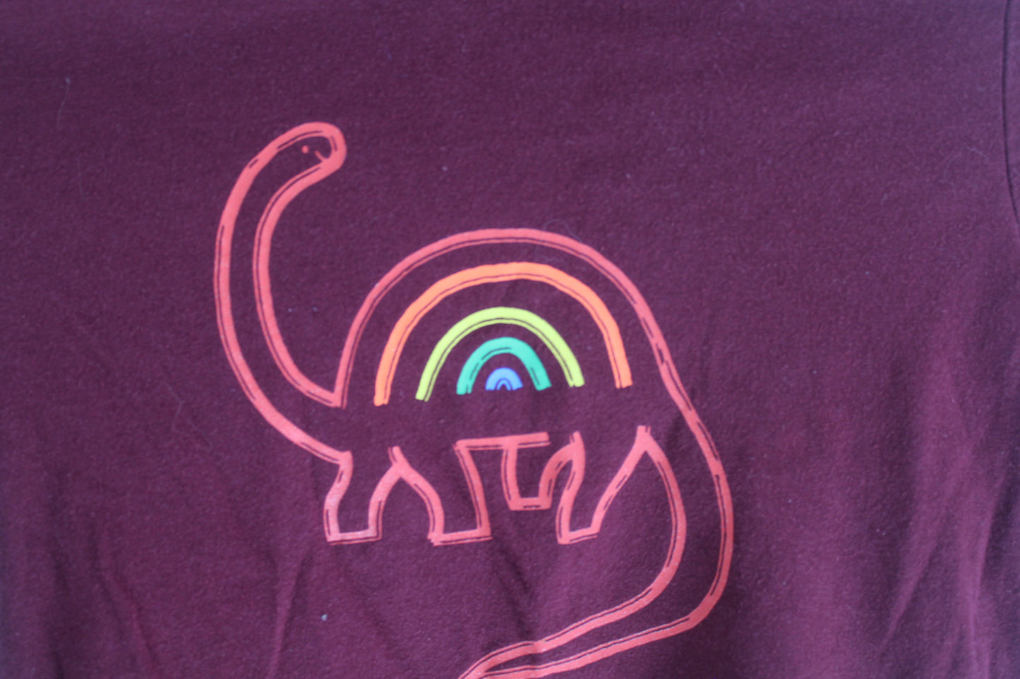 Boys Cat & Jack Burgundy Dino Shirt Size 4T