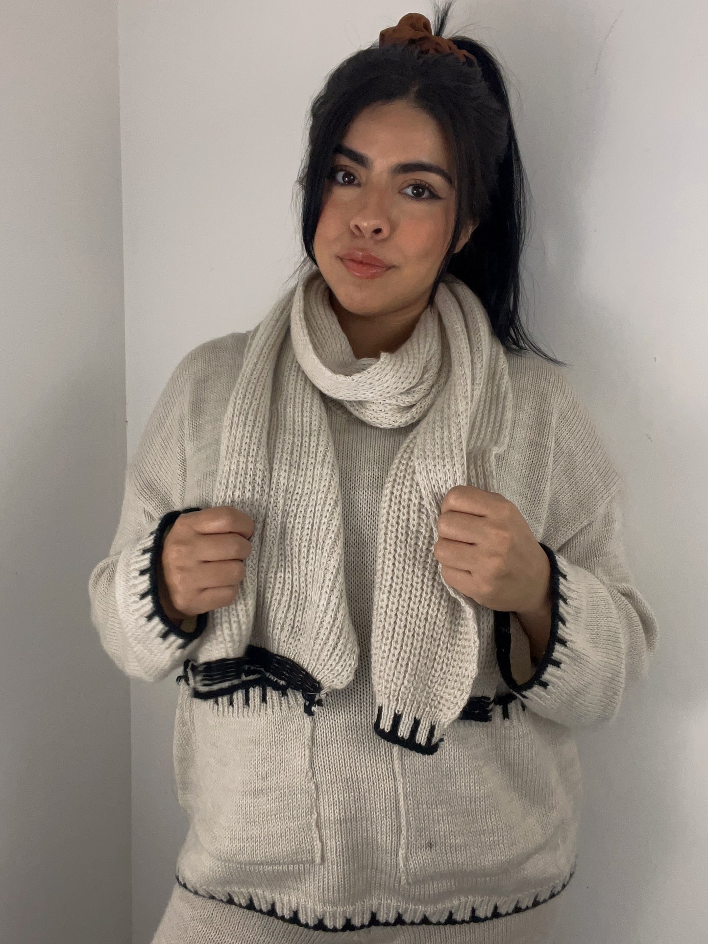 Conjunto de suéter de lana de Marsella