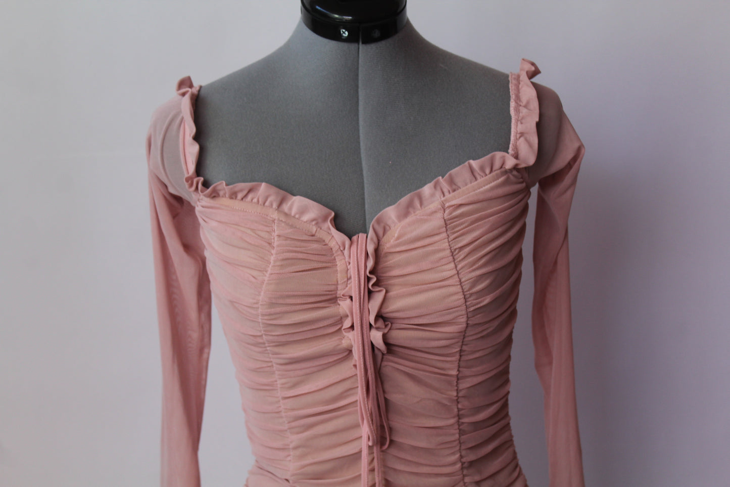 Tiger Mist Pink Long Sleeve Mini Dress Medium