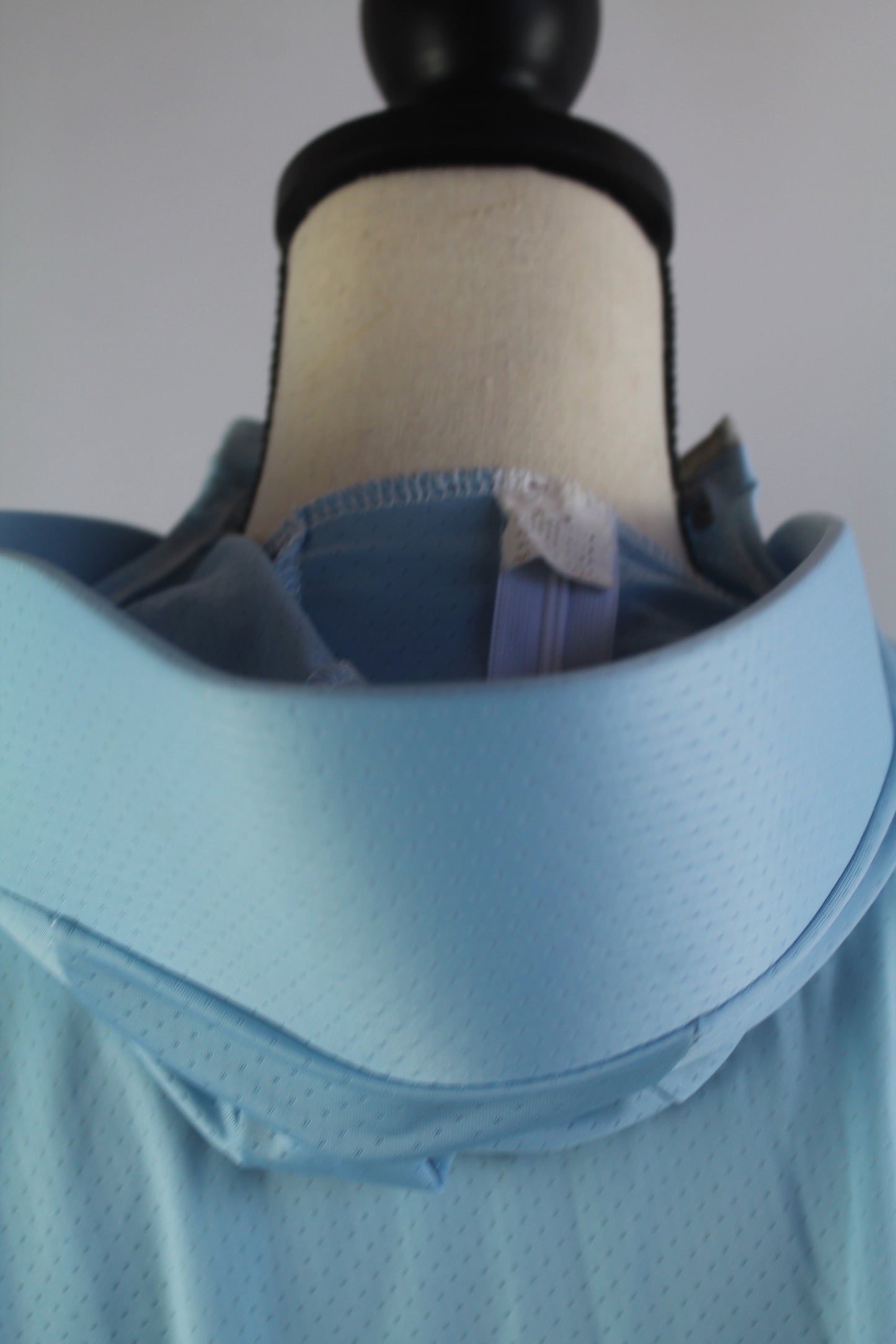 Korean Blue Cropped Sweater with Hoodie/Visor