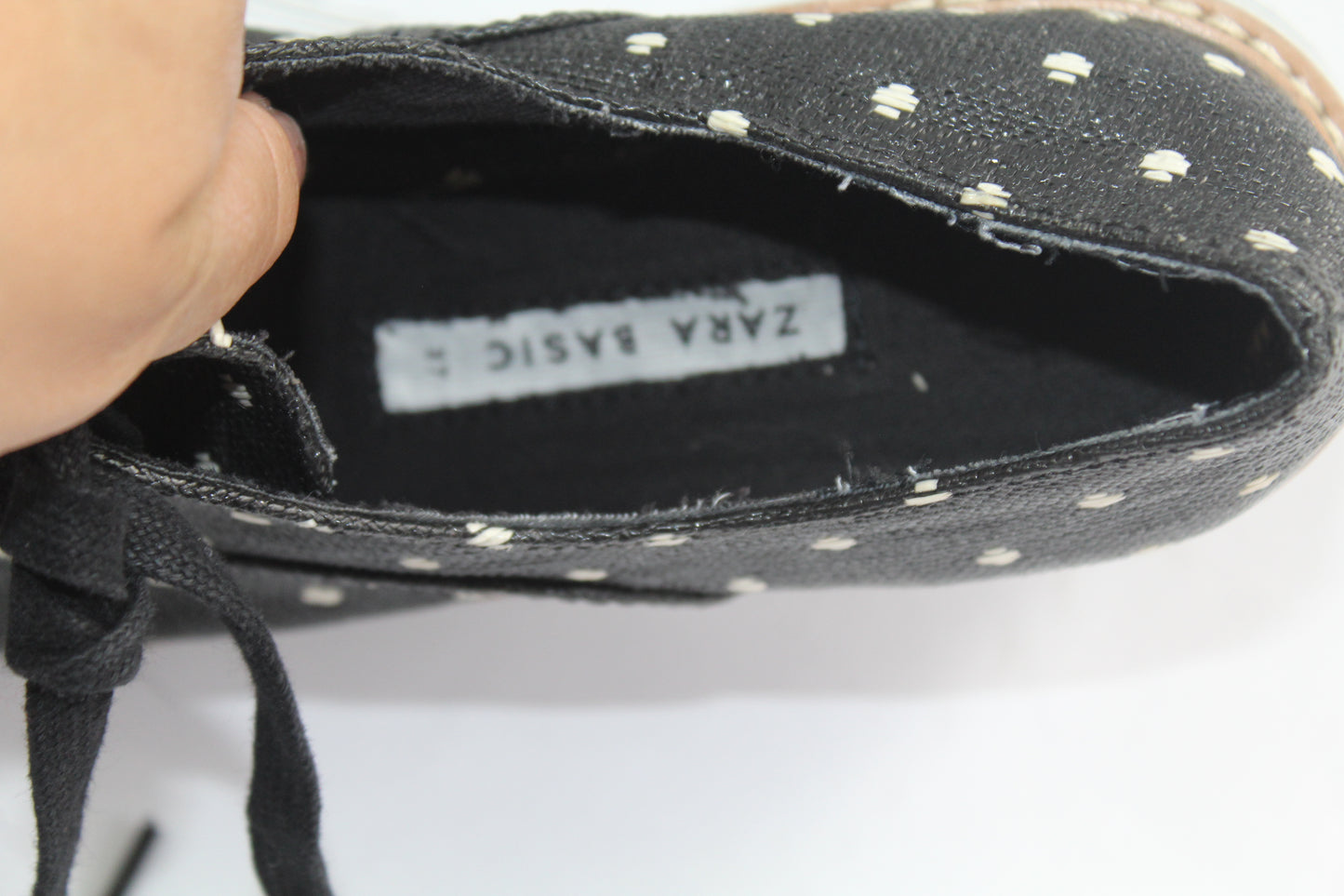 Women's Zara Striped Black/Grey Shoes Size 37