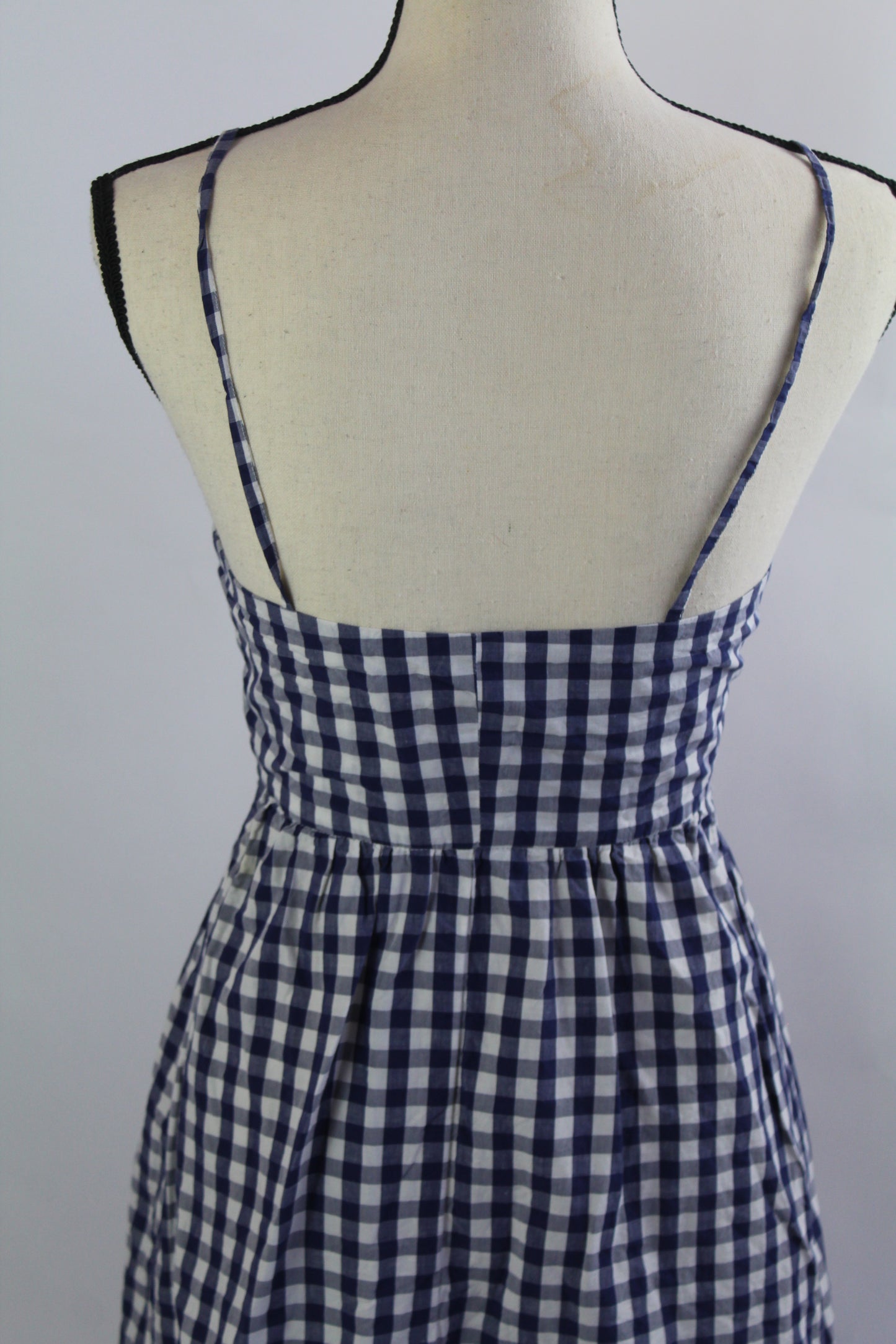 Zara Blue and White Plaid Mini Dress Size XS