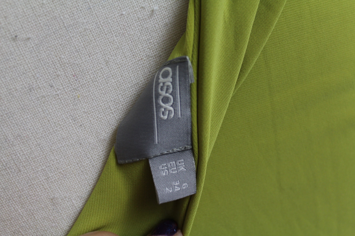 Women’s ASOS Lime Green Sleeveless Bodycon Dress – Size US 2