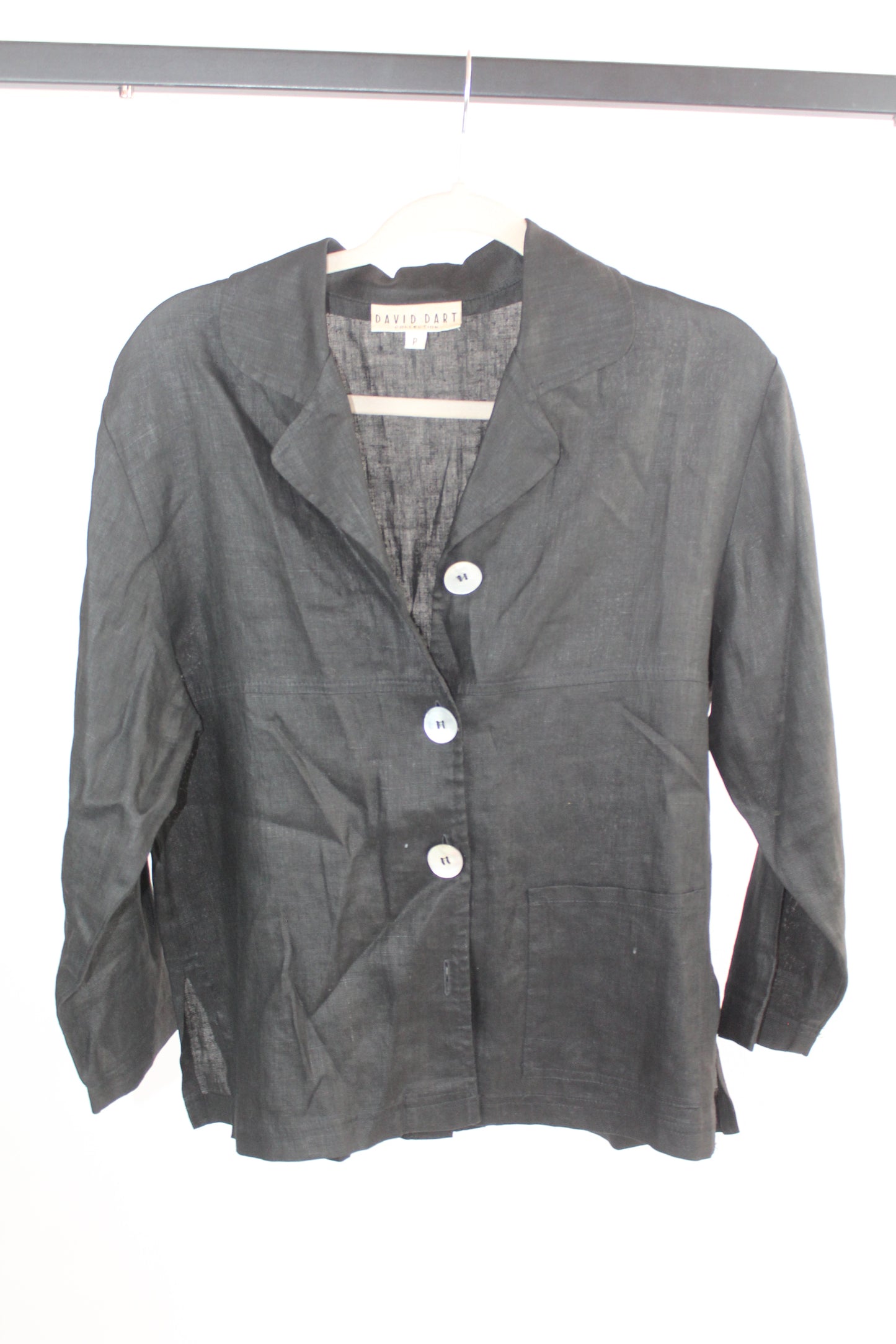 Women's Vintage David Bart Petite Black Long Sleeve