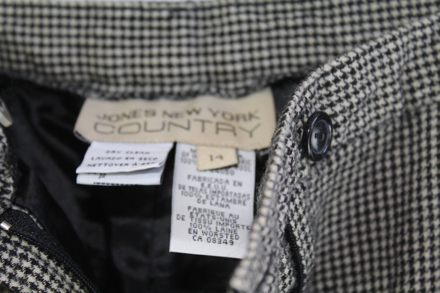 Vintage Women's Jones New York Country Plaid Trousers Size 14