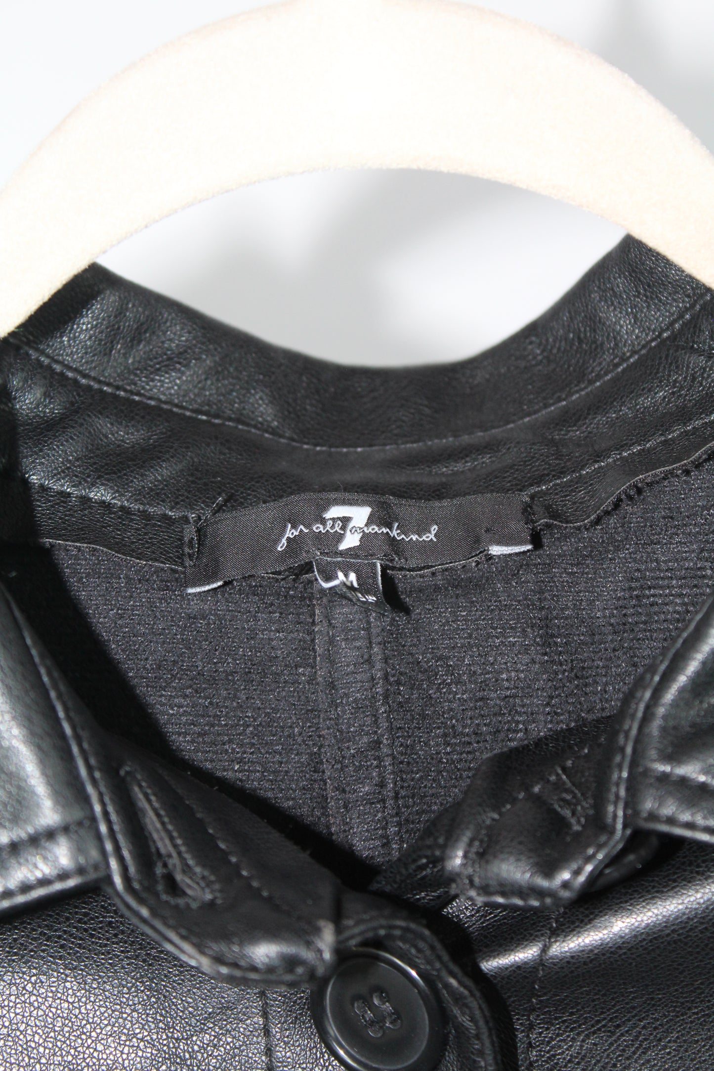 7 for Man Kind Women's Black Pleather Dress Size Medium