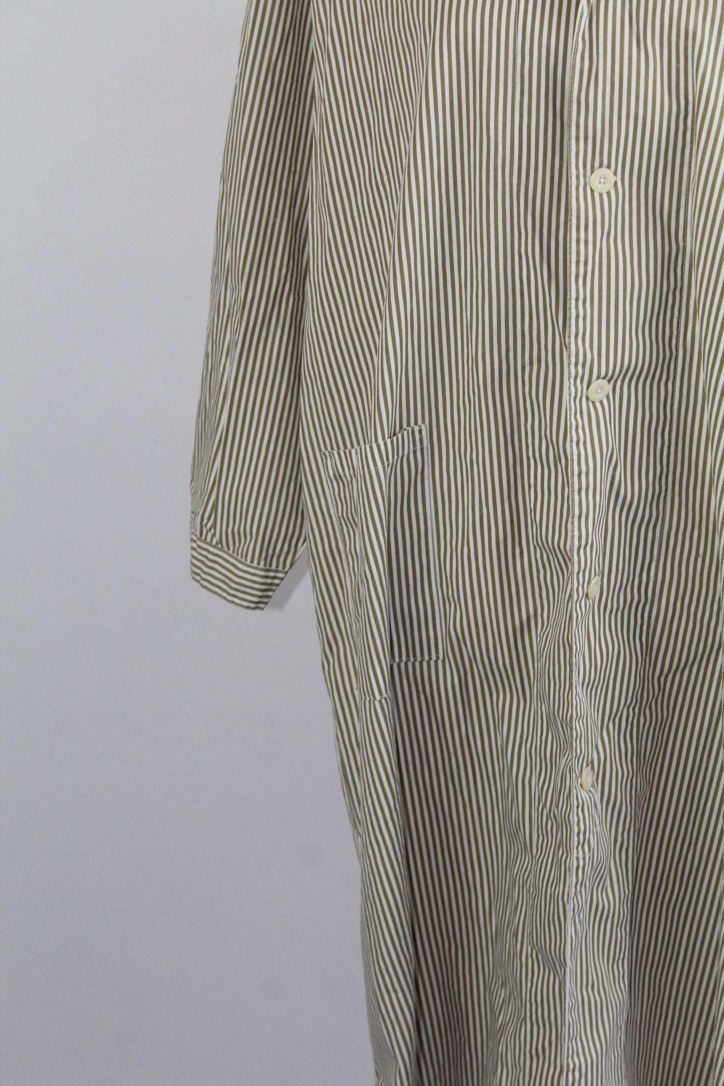 Oversized Striped Long Sleeve Maxi Dress - Size Large