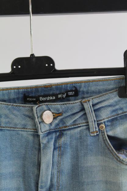Bershka Distressed Light Wash Denim Women's Size 6