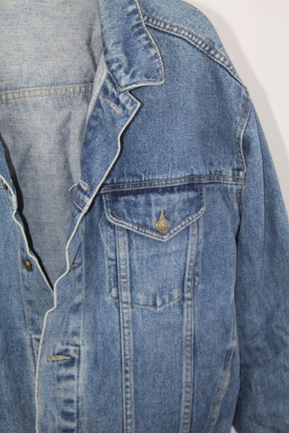 Women's Vintage Denim Jacket Sized Medium Oversized Fit