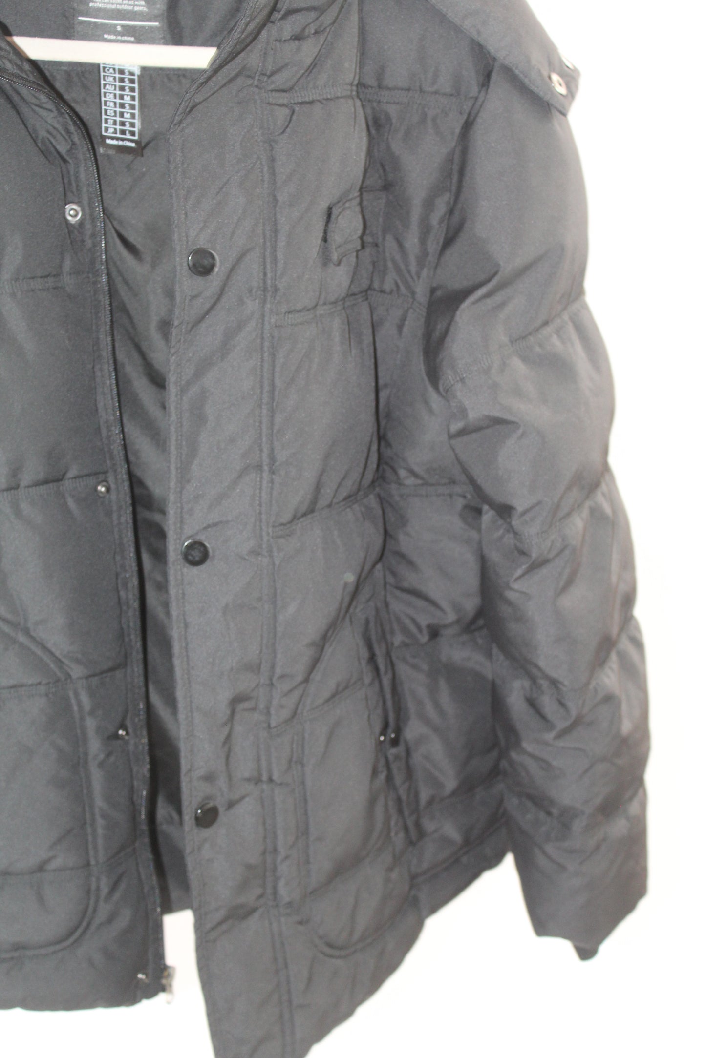 Women's Black Puffer Jacket Size Small Brand Wantdo