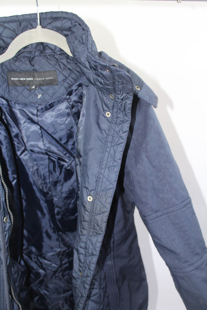 Women's Blue Puffer Jacket Marc Jacobs Size Medium