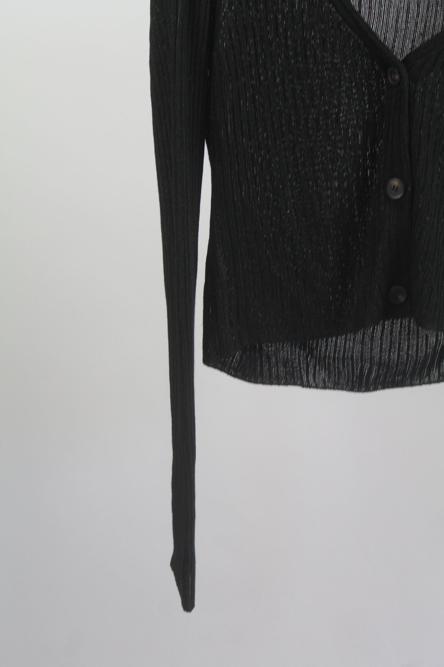 Free People Black Cropped Cardigan Size Large