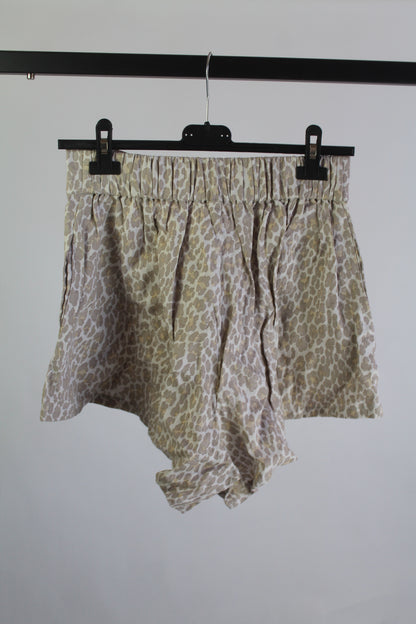 Palm Collective Sustainable Linen Cheetah Print Shorts Women's Size Small