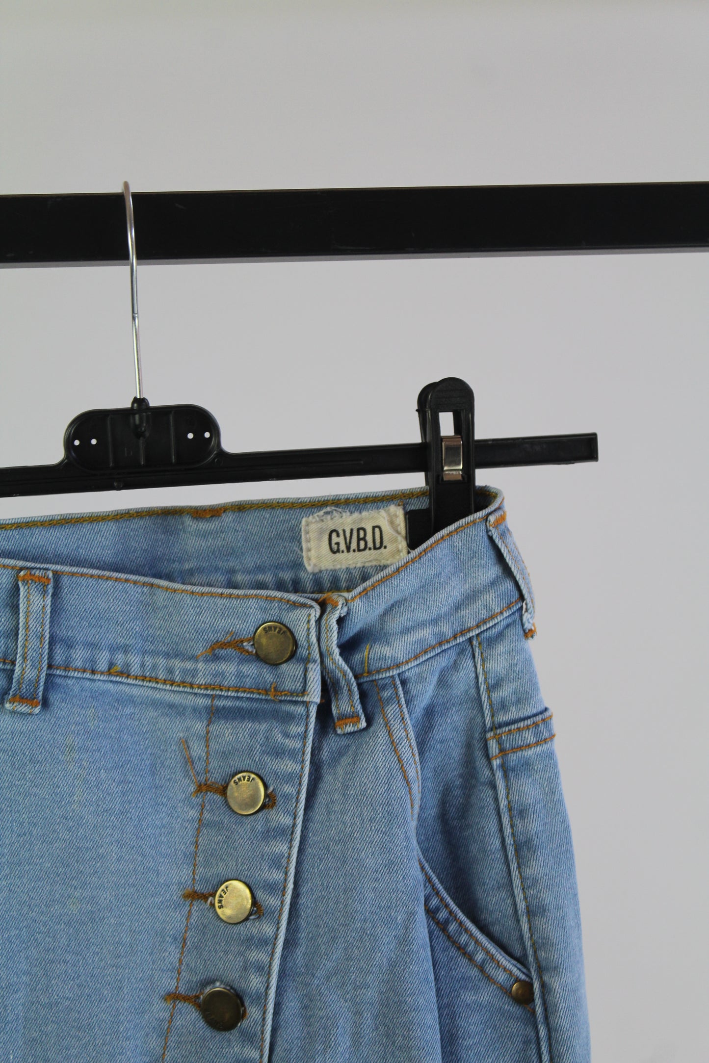 G.V.B.D. Denim Light Wash Pencil Skirt Women's Size XS