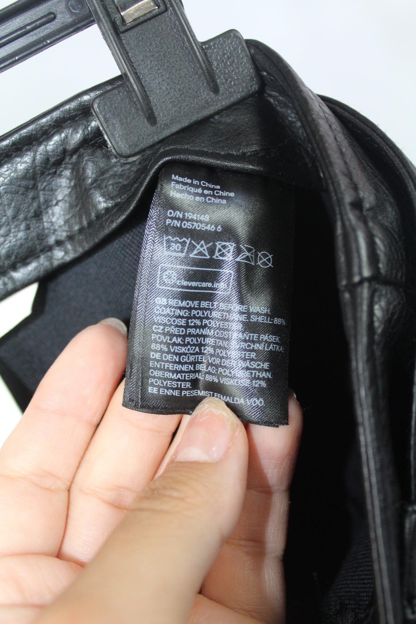 Women's HM Black Pencil Pleather Skirt Size 4