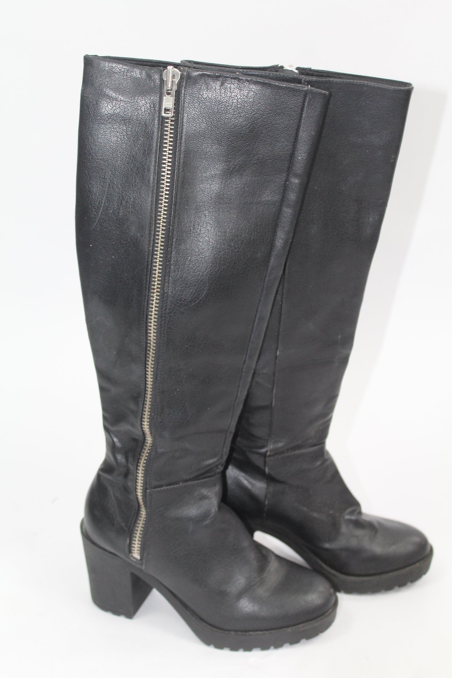 Women's Black Chunk Boots Size 38