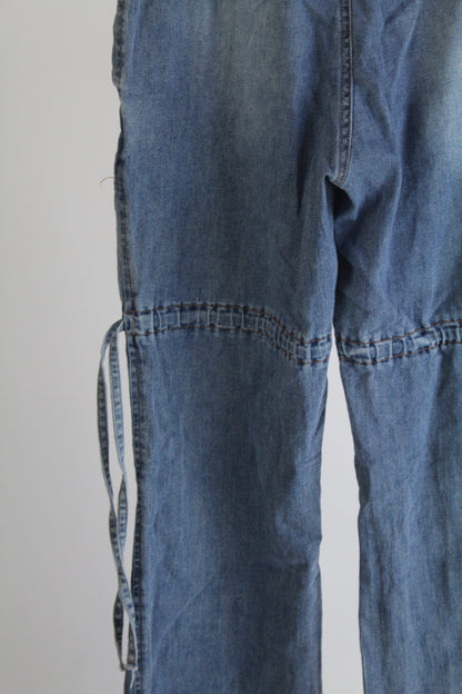 I AM GIA Women's Light Wash Cargo Pants Size Small