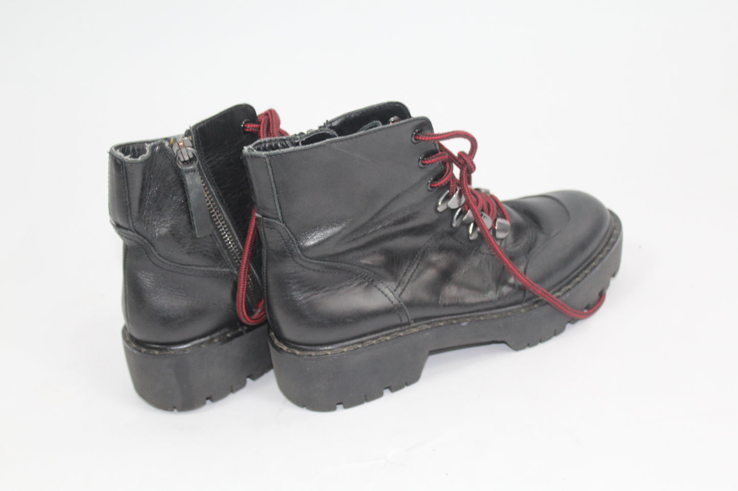 Women's Zara Black Combat Boots UK Size 36