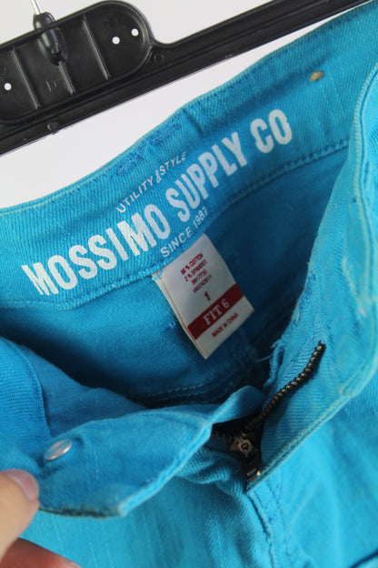 Y2K Mossimo Supply Co Teal Mini Shorts Women's Size 1