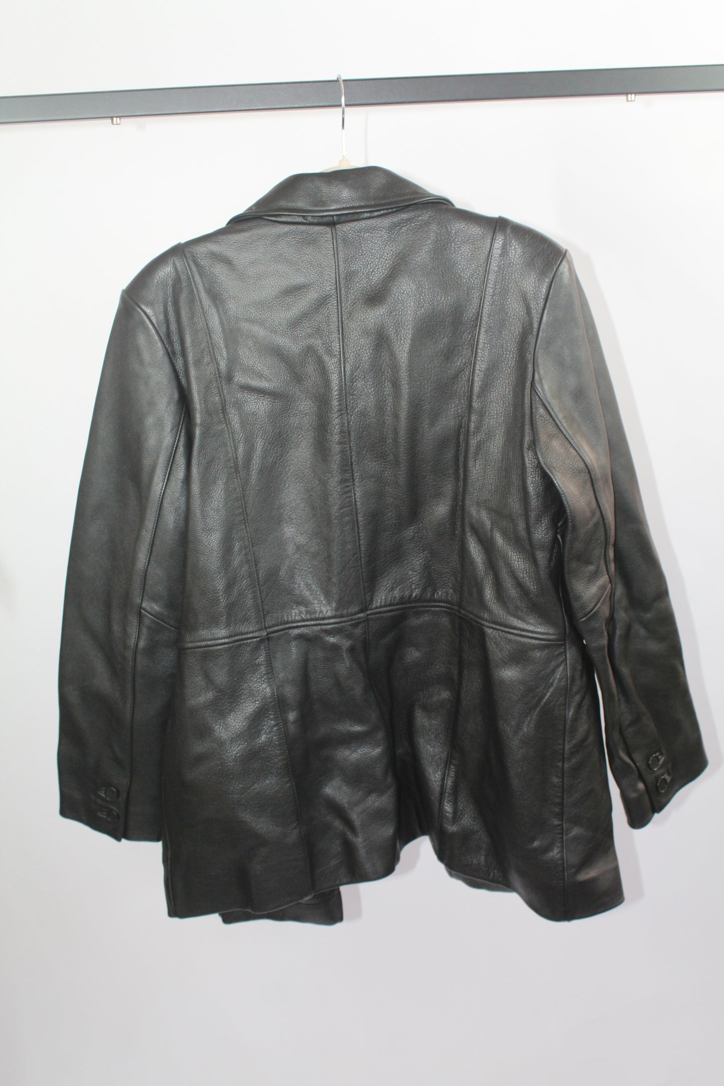 Women's Kenneth Cole Reaction Vintage Leather Jacket Size Large