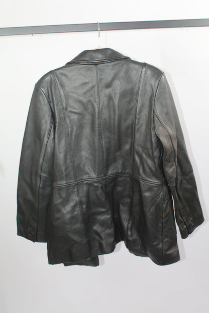 Women's Kenneth Cole Reaction Vintage Leather Jacket Size Large