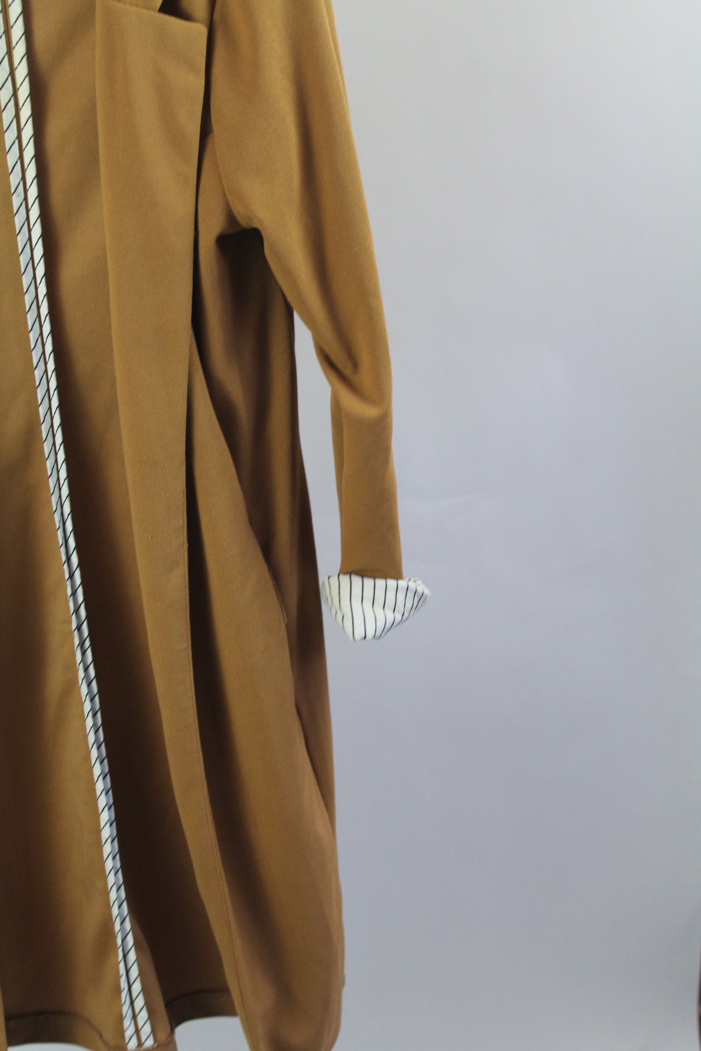 Women's Tan Long Blazer Cardigan Size Small