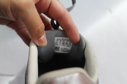 Women's Grey/Pink Striped Sneakers Size 6.5