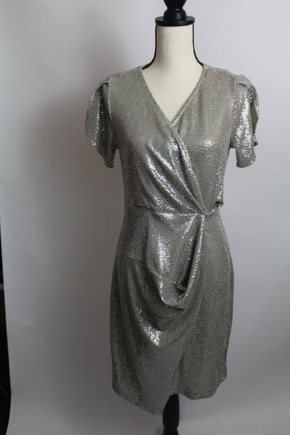 Women’s JM Studio by John Meyer Silver Sequin Dress - AS IS – Size 6