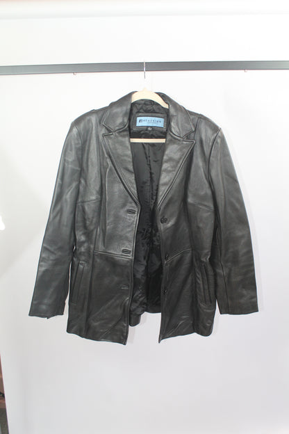 Women's Kenneth Cole Reaction Vintage Leather Jacket Size Large