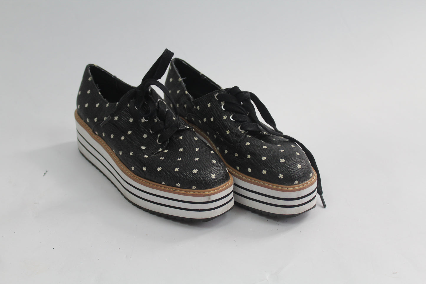 Women's Zara Striped Black/Grey Shoes Size 37