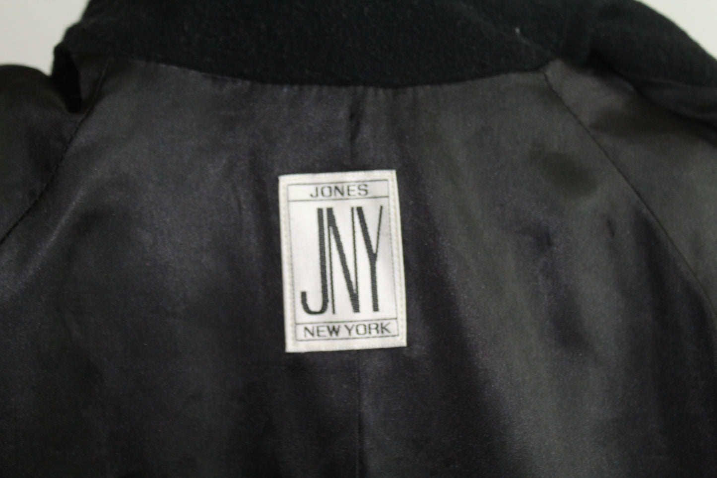 Women’s JNY Jones New York Black Vintage Wool Coat – Size Medium