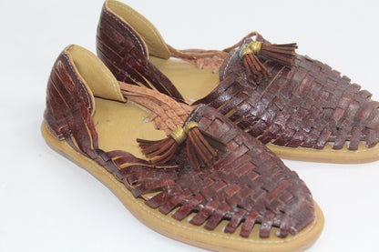 Women's Brown Leather Sandals Size 7