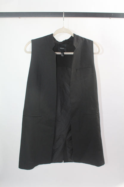 Women's Black F21 Sleeveless Blazer Size Medium