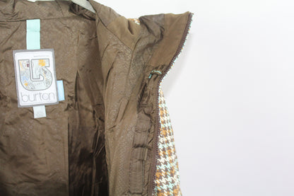 Women's Snow Jacket Burton Brown Plaid Size Small