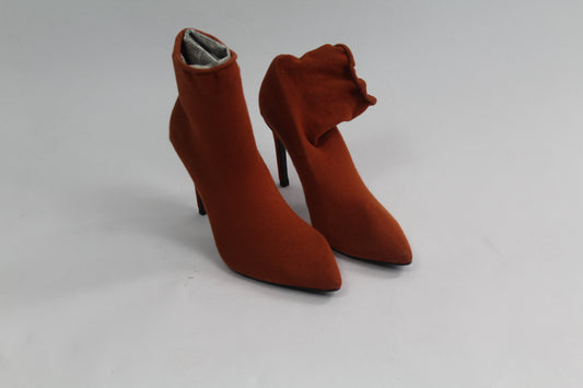 Zara Brown Basic Sock Booties Size 36