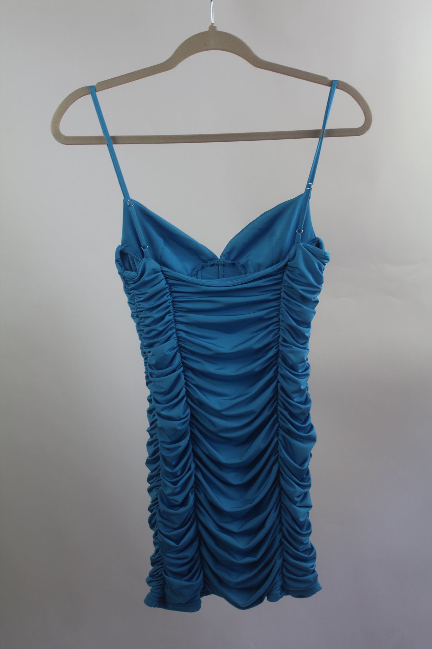 Zara Silk Blue Women's Mini Dress Size Small