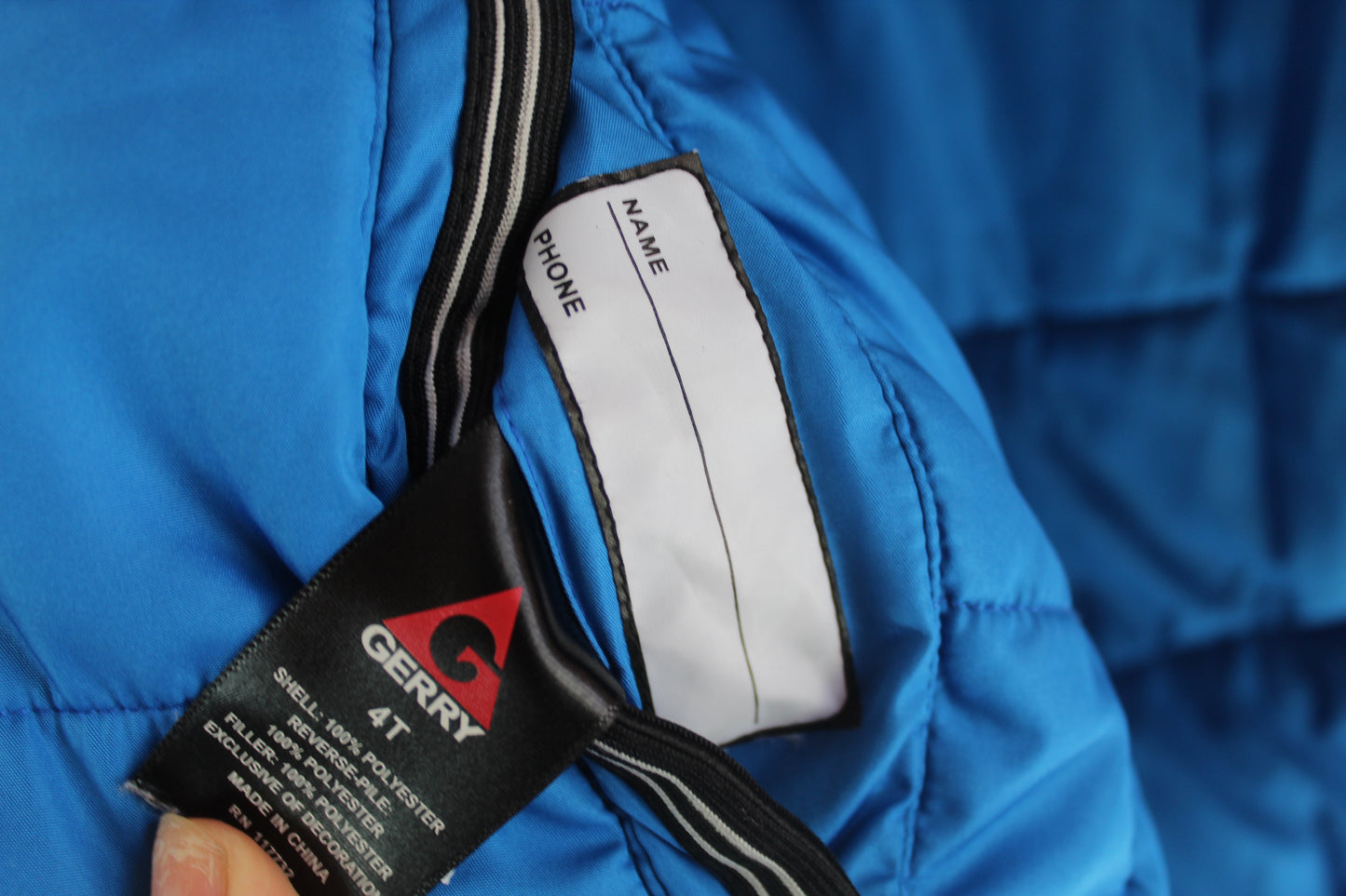 Boys Gerry Double Sided Blue/Grey Zip-Up Jacket Size 5