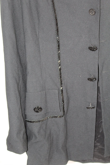Women's Vintage Black Suit Top Size 18