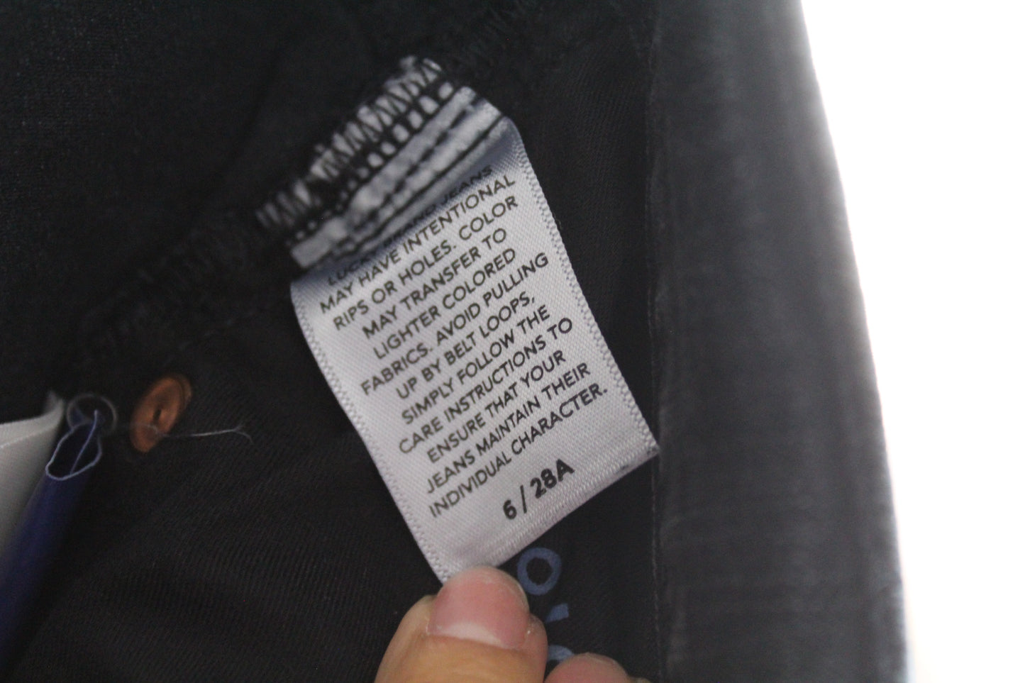 Lucky Brand Stretch Black BootCut Dark Wash Denim Size 6