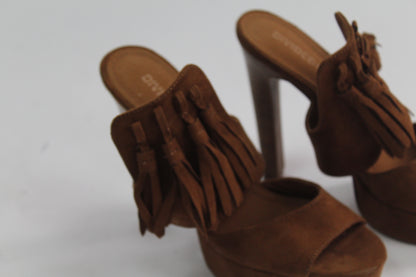 Women's Brown Suede Heels Size 37