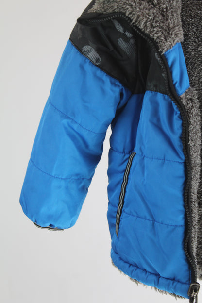 Boys Gerry Double Sided Blue/Grey Zip-Up Jacket Size 5