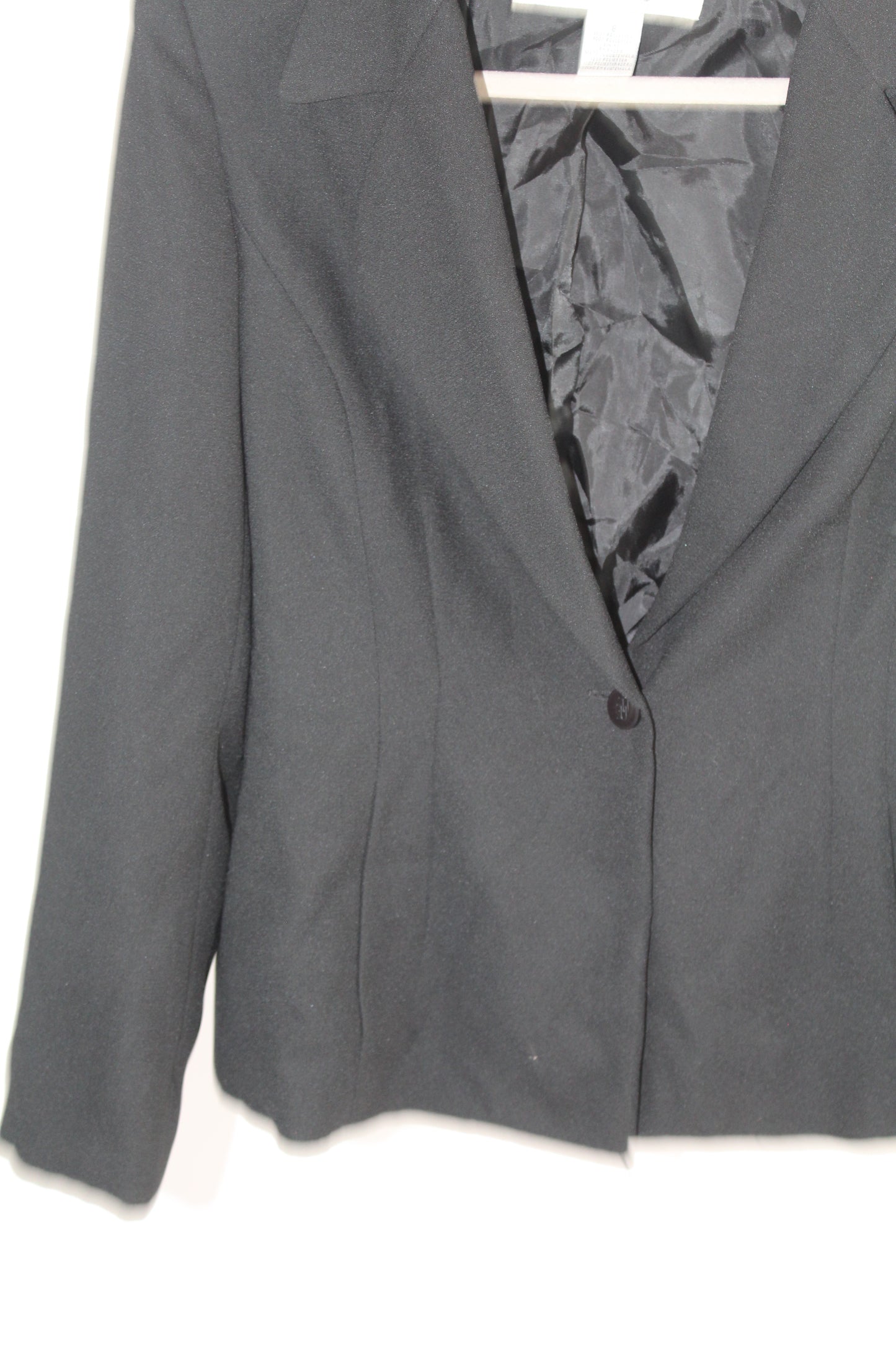 Women's Vintage Black Padded Blazer Rena Rowan Size 8
