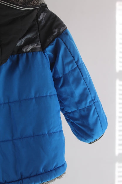 Boys Gerry Double Sided Blue/Grey Zip-Up Jacket Size 5