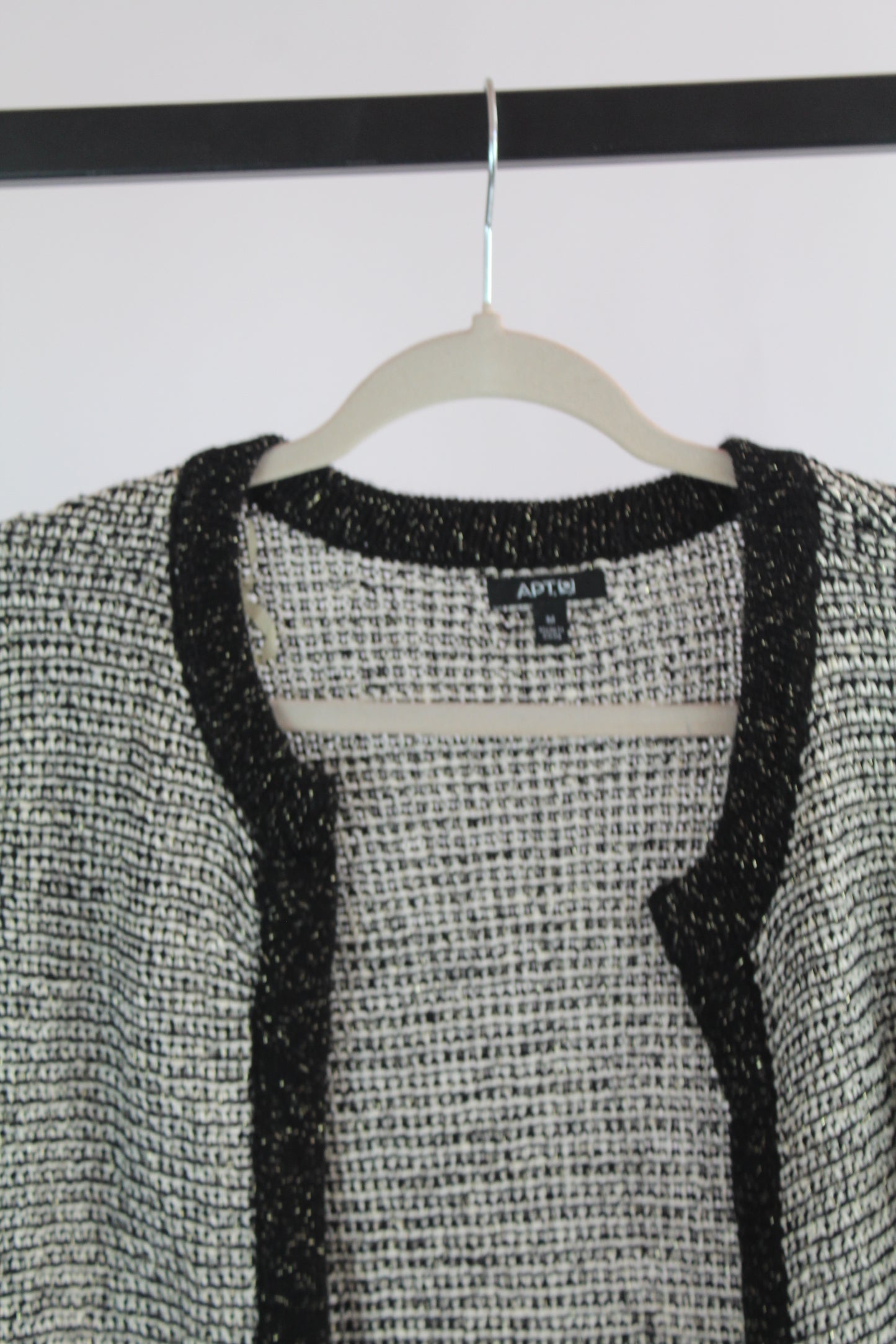 Apt 9 Black and White Cardigan Size Medium