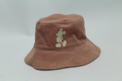 Women’s Mickey Mouse Pink Corduroy Reversible Sherpa Bucket Hat – One Size