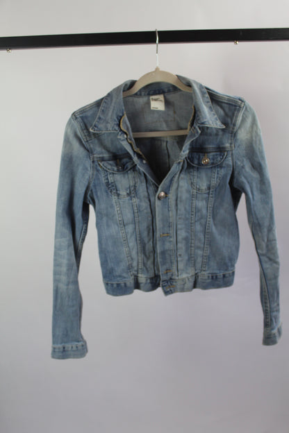 Women's Cropped Levi Denim Jacket Size Small