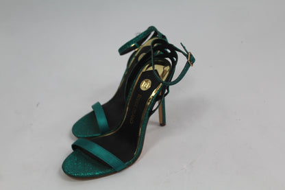 Women's Teal Strap Sparkly Heels Size UK 37 US 6.5/7