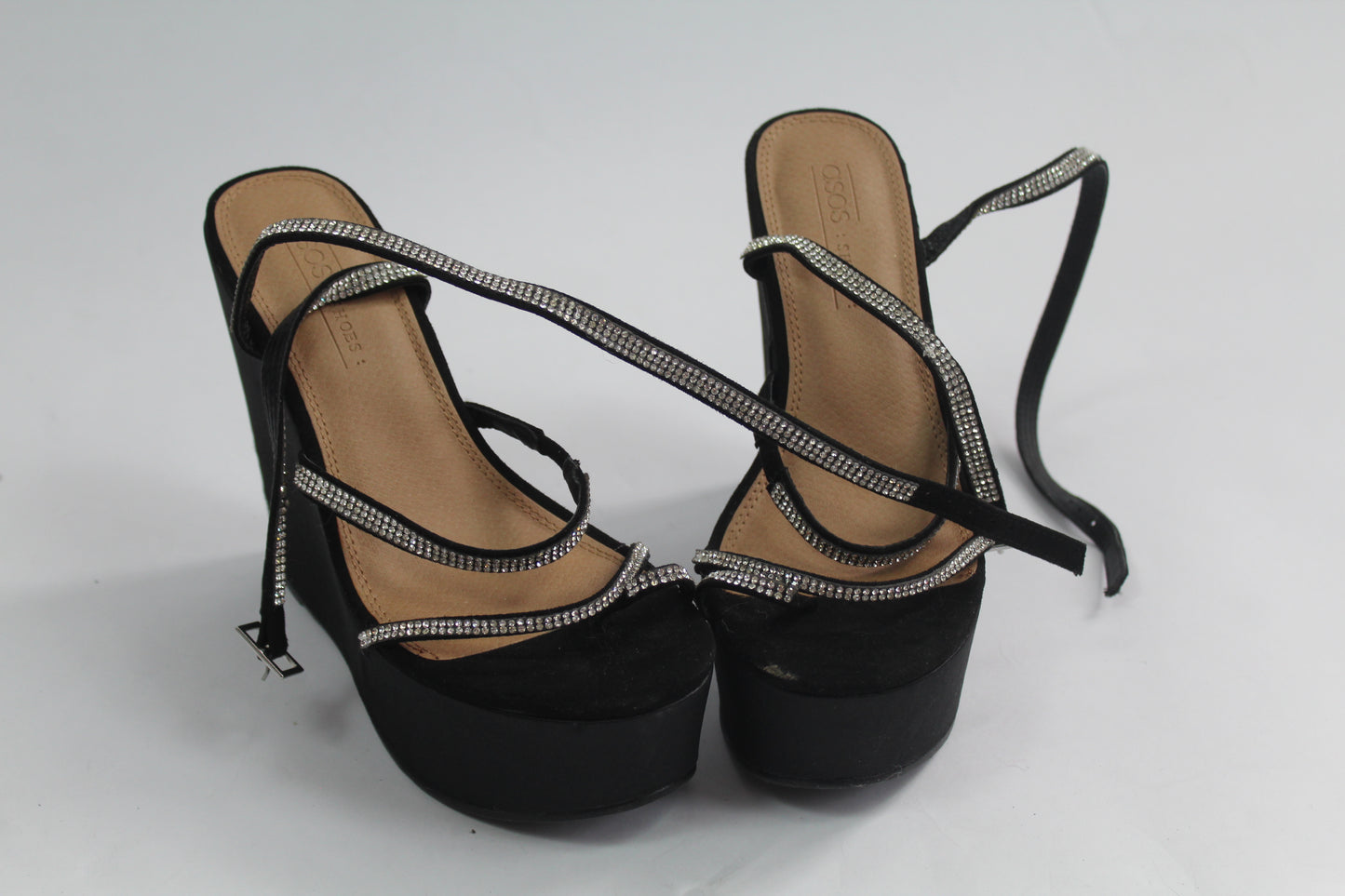 Women's Black Asos Formal Wedges Size 4 - Sold As Is